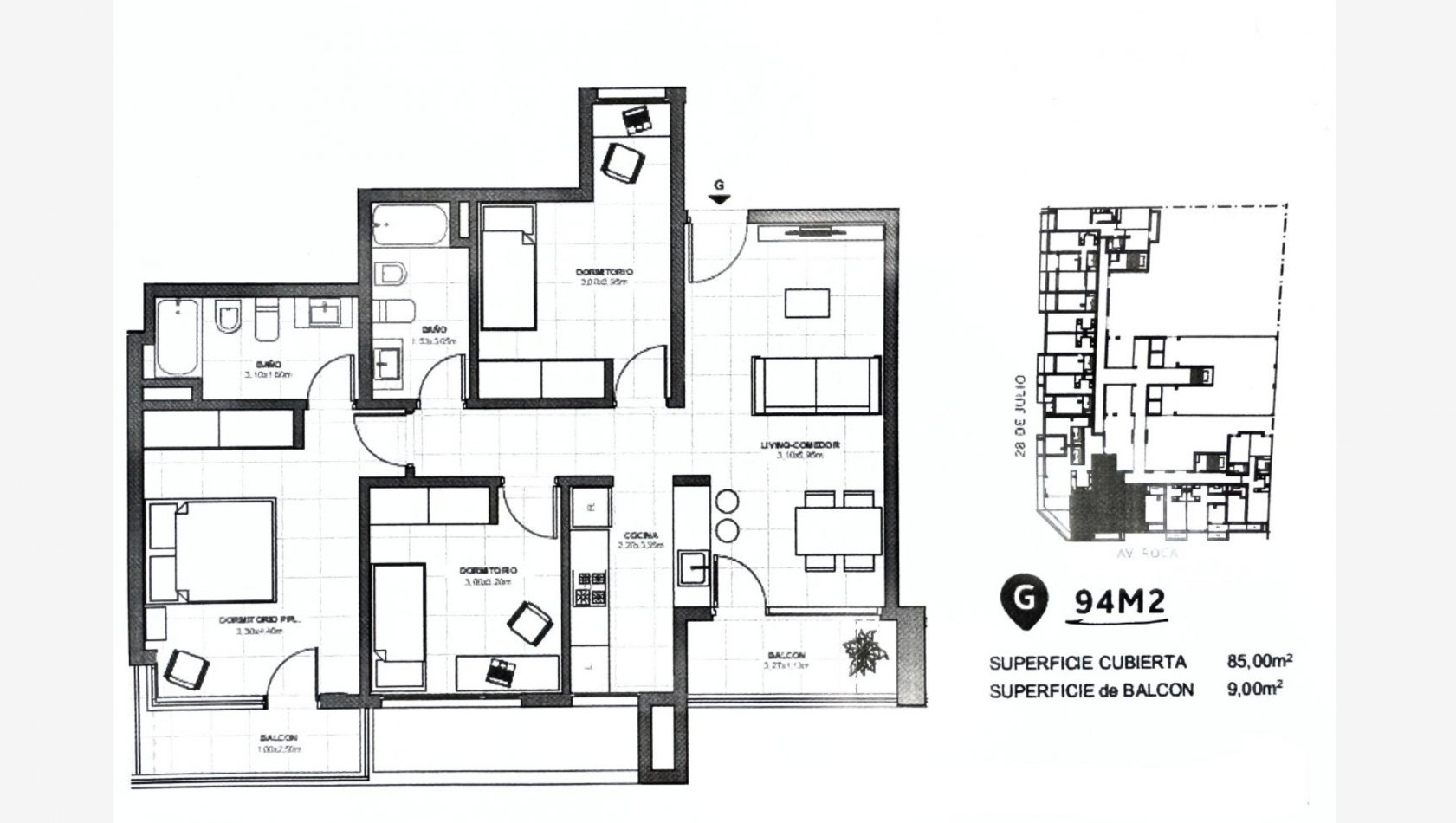 DEPTO 3 DORMITORIOS FRENTE AL MAR