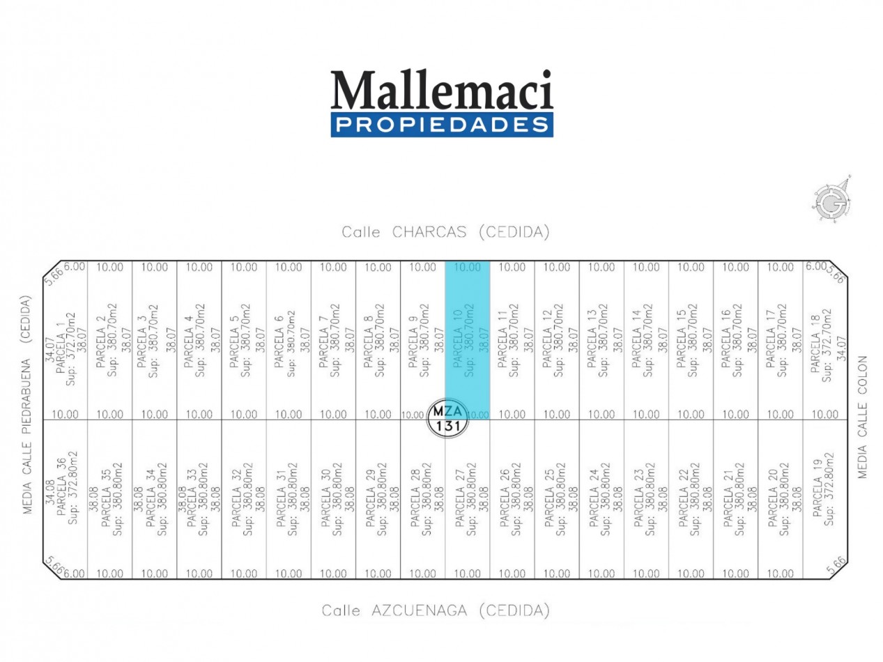 TERRENO 380 M² CON TODOS LOS SERVICIOS